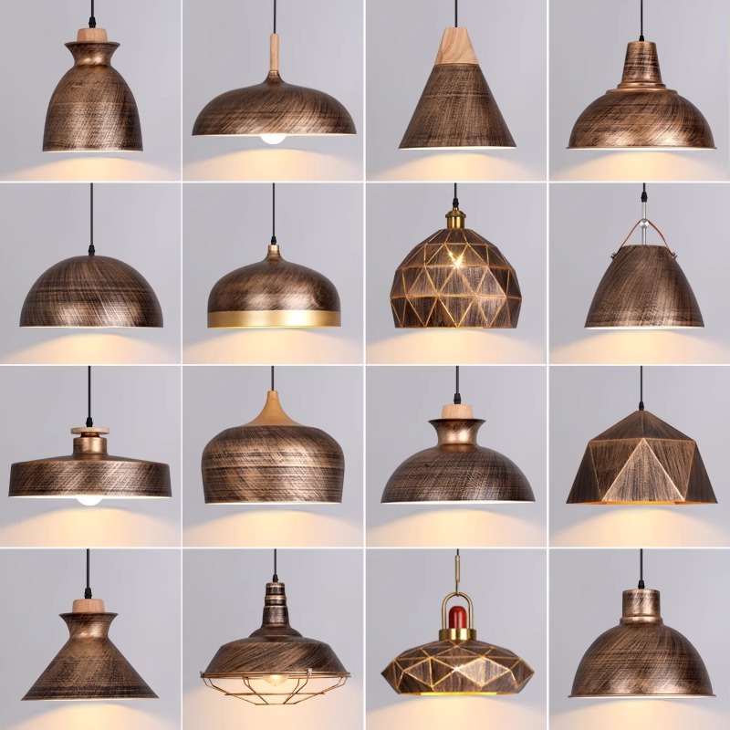 Loft Industrial Style Chandelier Retro Creative Stylish American Restaurant Bronze Studio Office Single Head Lamp