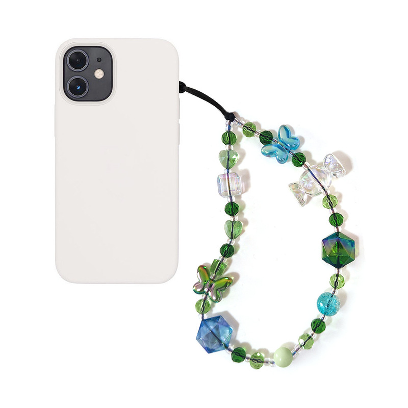 KKBEAD spring and summer personalized street crystal beaded wristband mobile phone rope butterfly mobile phone chain female ins style pendant KKBEAD spring and summer personalized street crystal beaded wristband mobile phone rope butterfly mobile phone chain female ins style pendant
