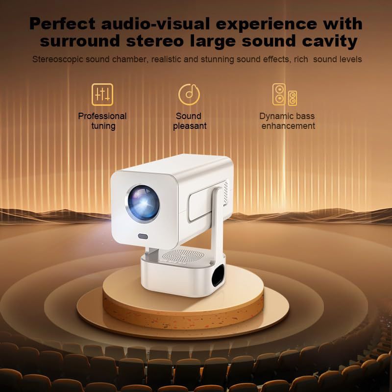 MiniProjectorwithRotatable& AutoKeystone,1080P4KSupported,