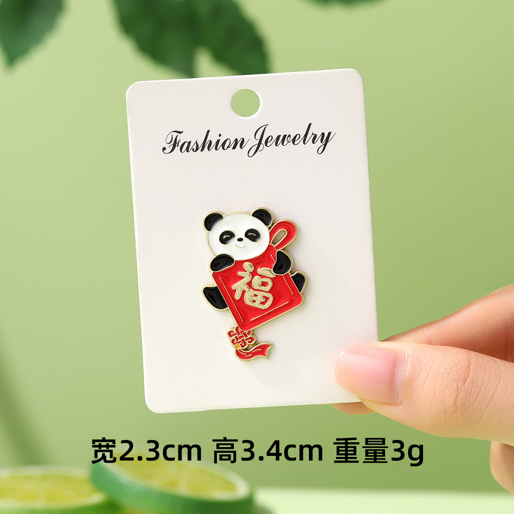 Dibujos animados lindo panda flor flor broche colección de la familia panda animal metal insignia accesorios de ropa para niños regalos