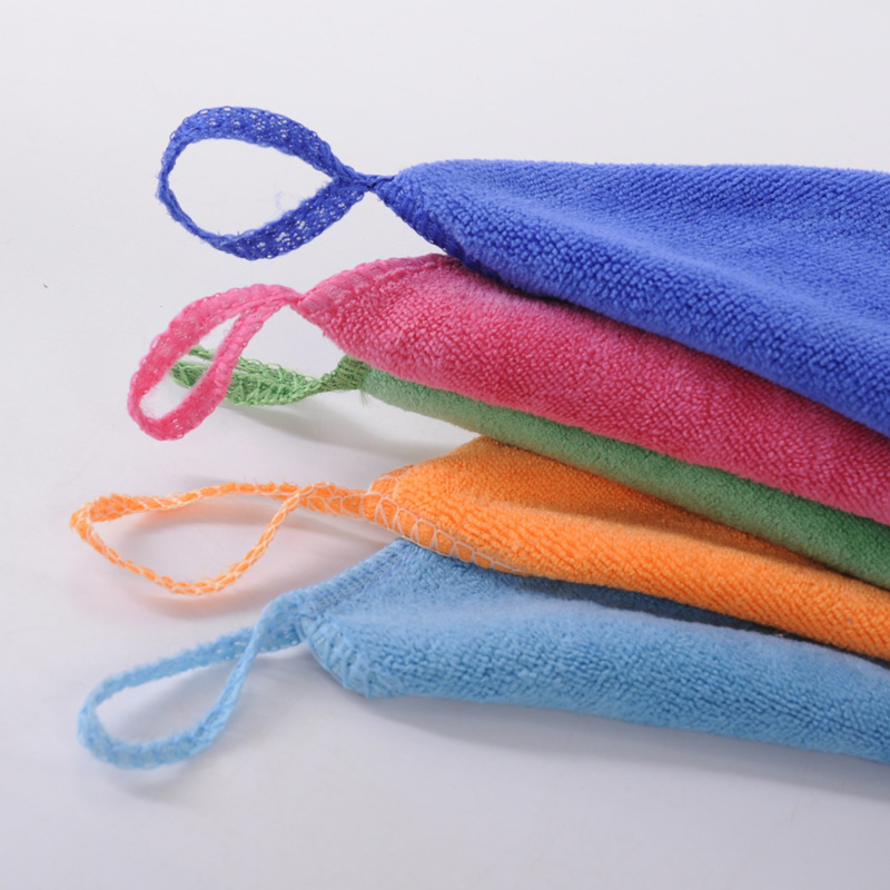 Small Towel Housekeeping Cleaning Wipe Thickened Water Absorbing Wipe Floor Wipe Glass Car Wash Wipe Tablecloth Fiber Square Towel