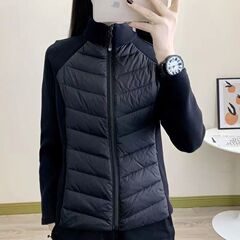 瑜伽服运动打底棉服女立领轻薄内搭秋冬保暖外套女内胆收腰显瘦