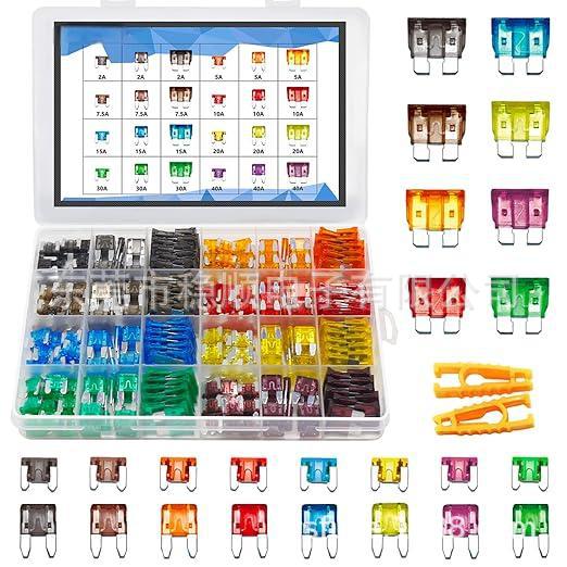 微型 迷你 标准汽车保险丝组合套件汽车应急备用保险丝塑料盒套件