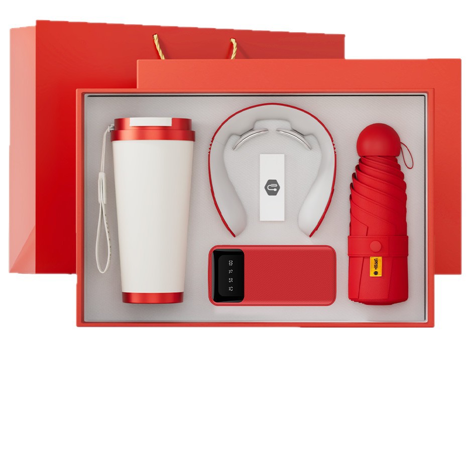 Practical Coffee Cup and Umbrella Set for Corporate Anniversary Celebrations, Gifts for Clients and Employees, Annual Meeting Gifts, Customizable