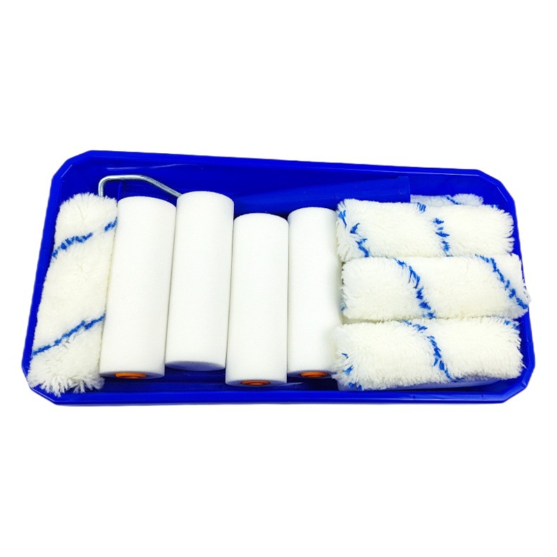 Transfronterizo herramienta de mano rodillo cepillo de esponja rodillo cepillo traje de rodillo de pintura kit Termocontraíble rodillo traje