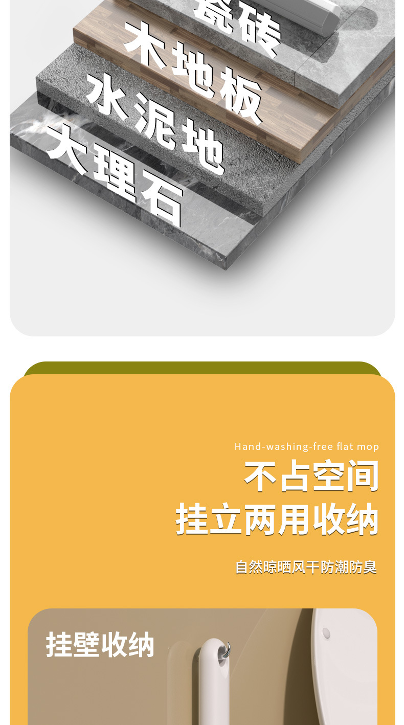 家用多功能洗脱一体手持海绵吸水懒人迷你小拖把工厂直供详情11