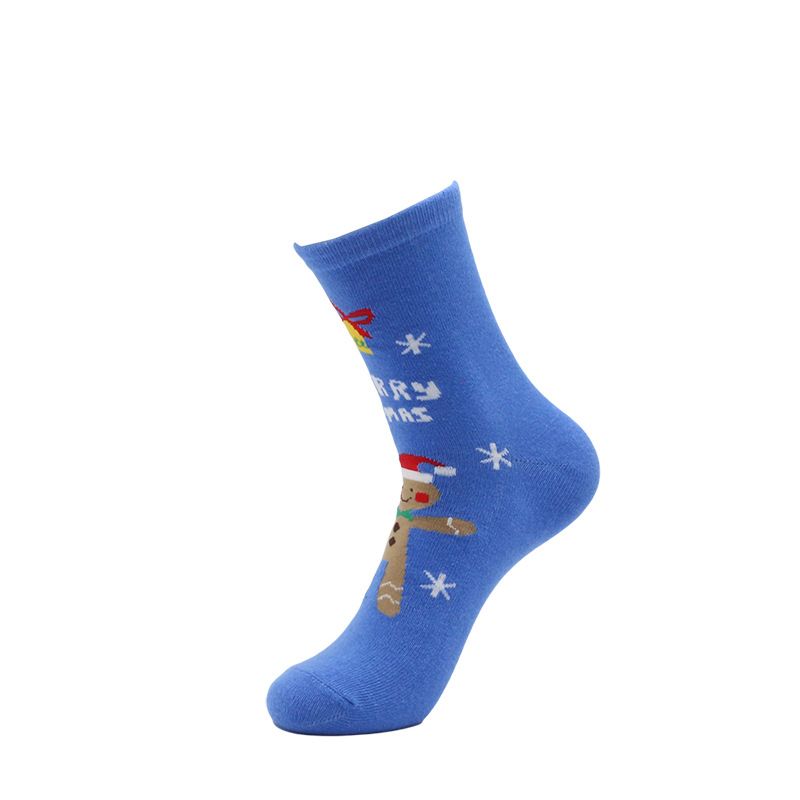 Unisexe Noël Sapin De Noël Père Noël Wapiti Coton Crew Socks Une Paire display picture 5