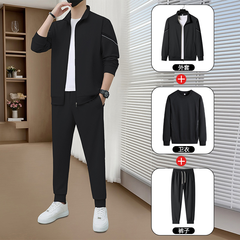 (Shop stock available) Popular men's sweatshirt set, reversible design, autumn/winter, trendy loose-fitting sweatshirt set for couples.