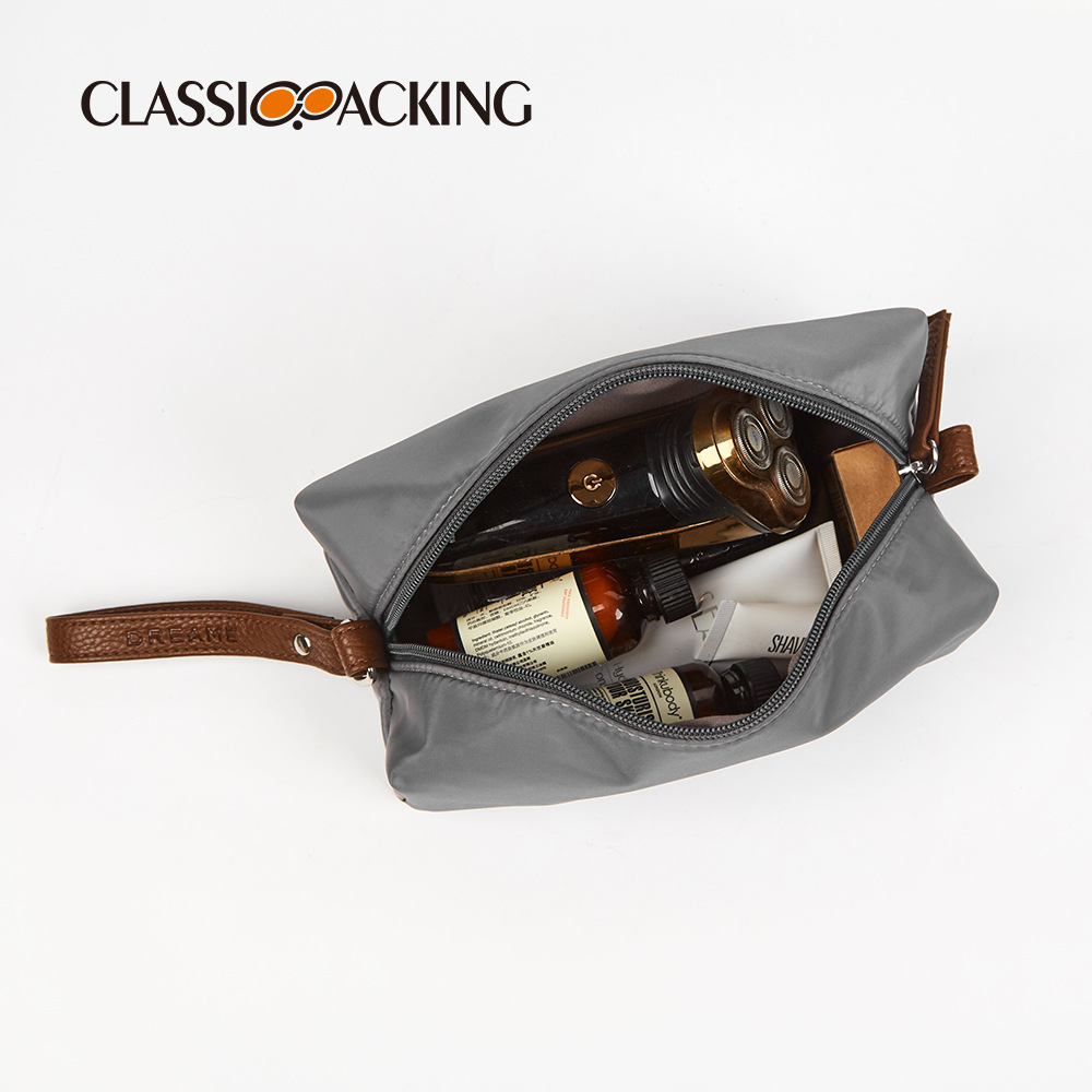 2025 nueva bolsa de lavado con cremallera de PU de color sólido bolsa de almacenamiento de cosméticos de PU de viaje y ocio bolsa de cosméticos de almacenamiento portátil