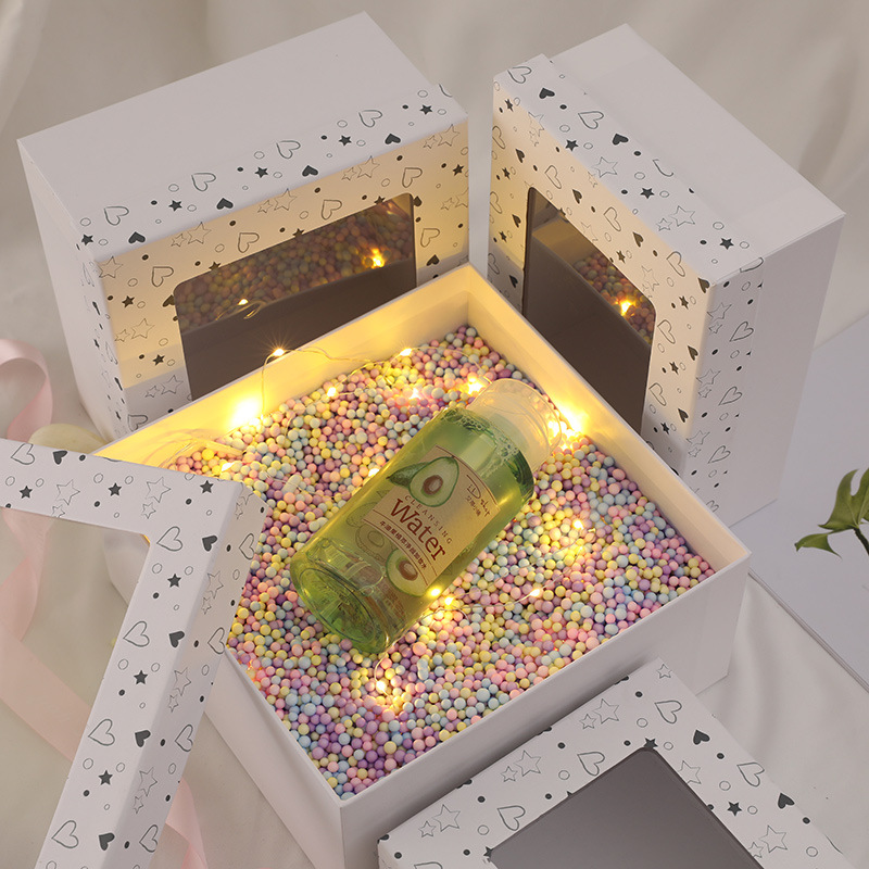 创意礼品盒现货礼物盒生日伴手礼开窗礼盒口红送礼包装盒