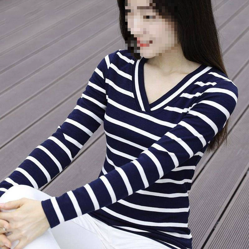 Женская рубашка с длинными рукавами больших размеров, весна 2021, новая корейская стильная свободная рубашка с тонким воротником, модный топ в полоску