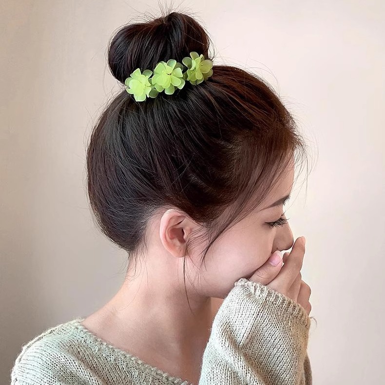 Clip de torsión perezoso, bola de flor dulce, cabeza de placa, artefacto para el cabello, horquilla fija en la parte posterior de la cabeza femenina, horquilla nueva 2025