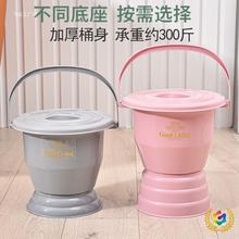✅便携式成人马桶痰盂塑料儿童家用孕妇小孩女尿桶老人带盖尿盆卧