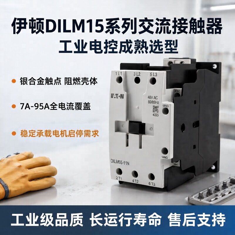 AC contactor for precise control of motor on/off and power distribution system DILM15-01N Eaton Electric 220V