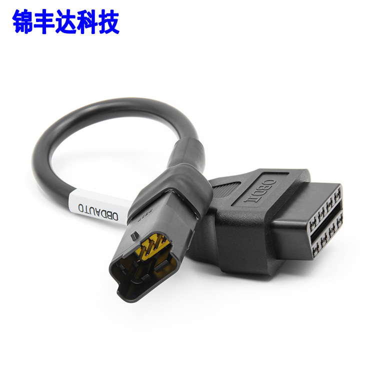 4PIN to 16PIN OBD2摩托车转换线适用于杜卡迪ducati摩托车转接线