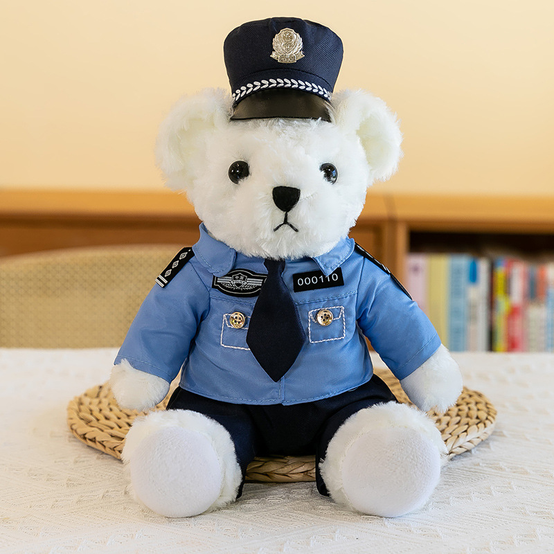 White police bear tie