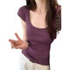 Korean-style Knitwear Vest Women's Spring and Summer Wear Slim-fit Slimming White T-shirt Thin Pullover Base Top