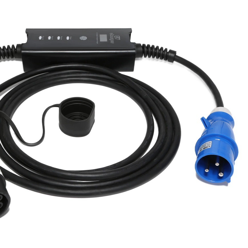 Портативное зарядное устройство для электромобилей мощностью 3,5 кВт, зарядная станция для электромобилей, европейский стандарт, разъем Type2, кабель с защитой от перегрузки по току