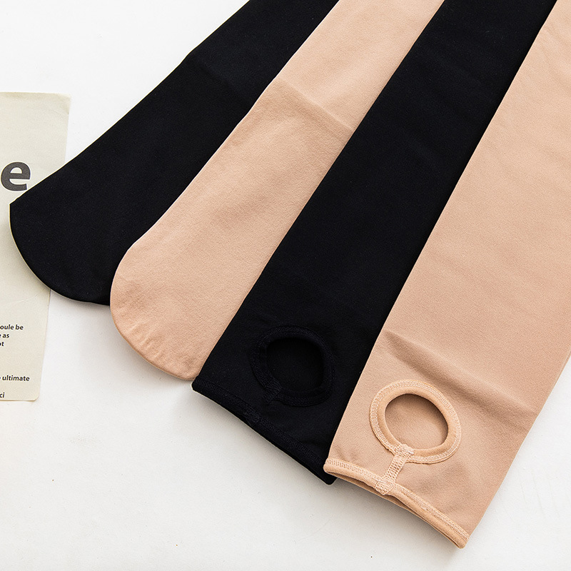 Otoño e invierno polainas de terciopelo fino desgaste exterior color de piel pantimedias de paso Levantamiento de cadera adelgazamiento pantalones de una pieza entrega de una pieza