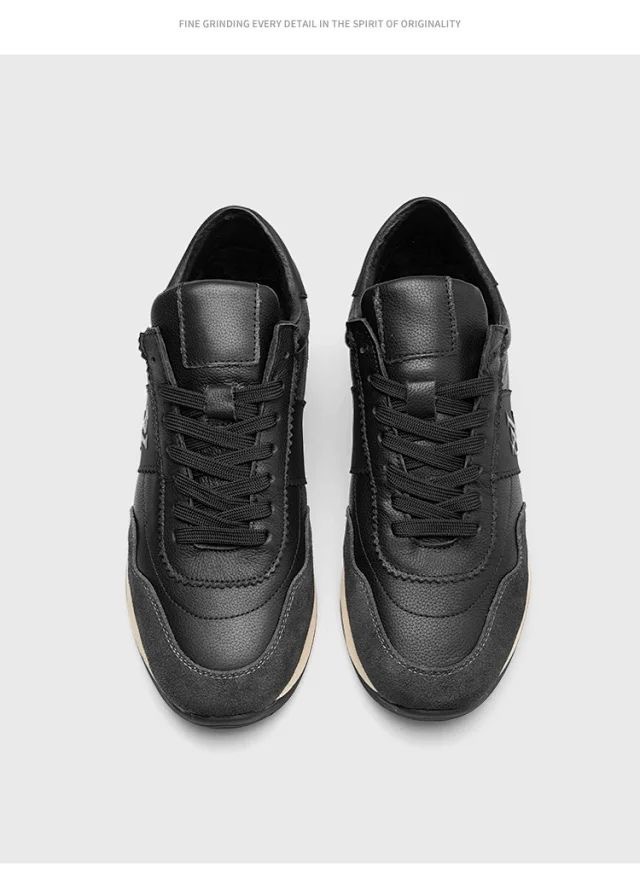 Chaussures de sport décontractées Forrest Gump 2026 pour hommes, semelles épaisses antidérapantes, noires, tendance et polyvalentes._voghion.com