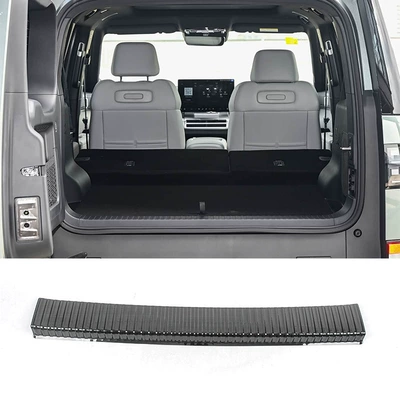 Dekorativ pedal başlıqları: Pedal, Trunk Rear Guard Plate - trunk-inside-1-piece-of-inner-rear-guard-stainless-steel-black-titanium-brushed-for-byd-leopard-7