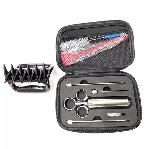 Stainless steel barbecue seasoning turkey syringe turkey needle brisket flavor syringe with brush