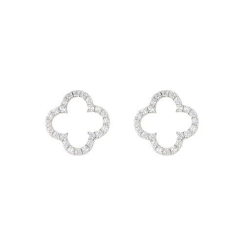 S925 Silver Cross-Border Bestselling Necklace, Niche Light Luxury Chain with Hollow Clover Leaf Jewelry Set for Women, European and American Style Accessories