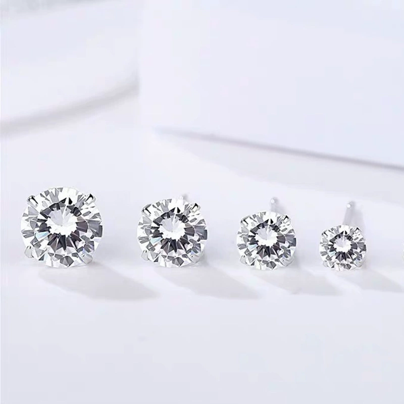 Earrings, silver 999 sample, simple and elegant design, light luxury style