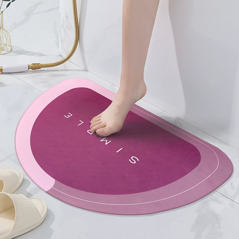 Диатомовая грязевая Bath коврик, впитывающий быструю сушку, противоскользящая резиновая подложка, 40×60–60×90 см