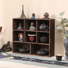 实木博古架格子架茶壶展示架置物架茶杯架子茶具收纳架多宝格挂墙