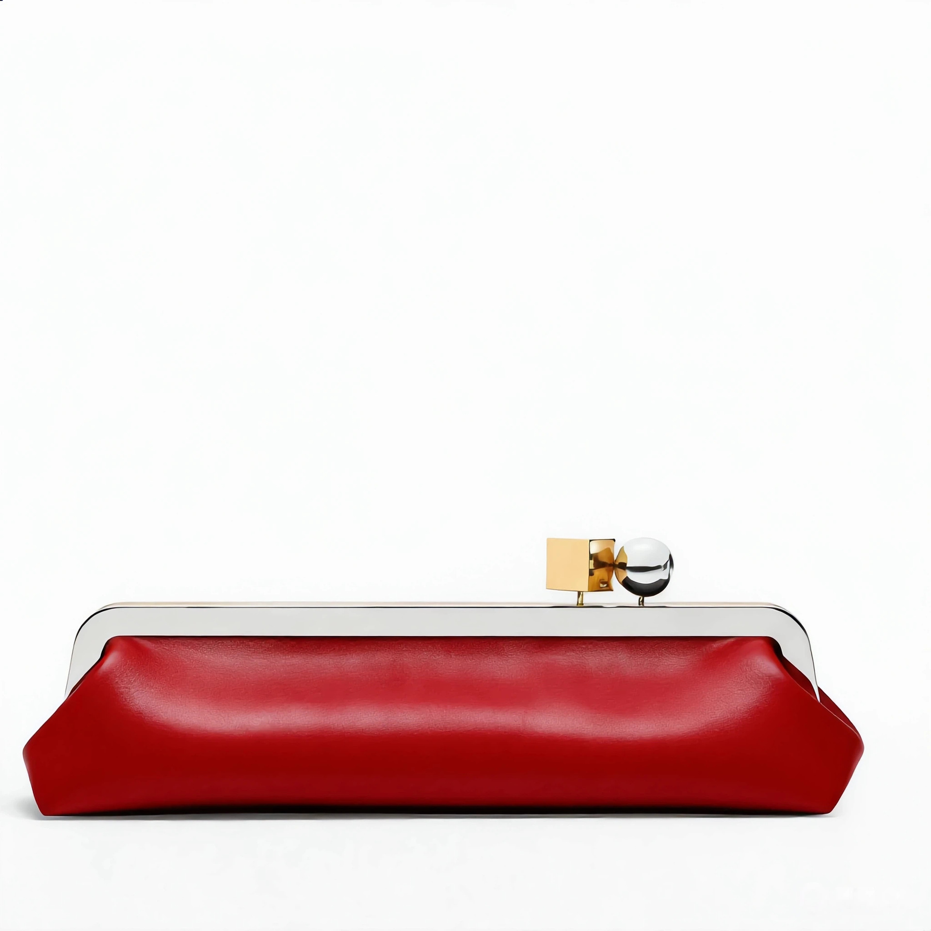 Elegant axelväska för dam clutch med guldspänne_voghion.com