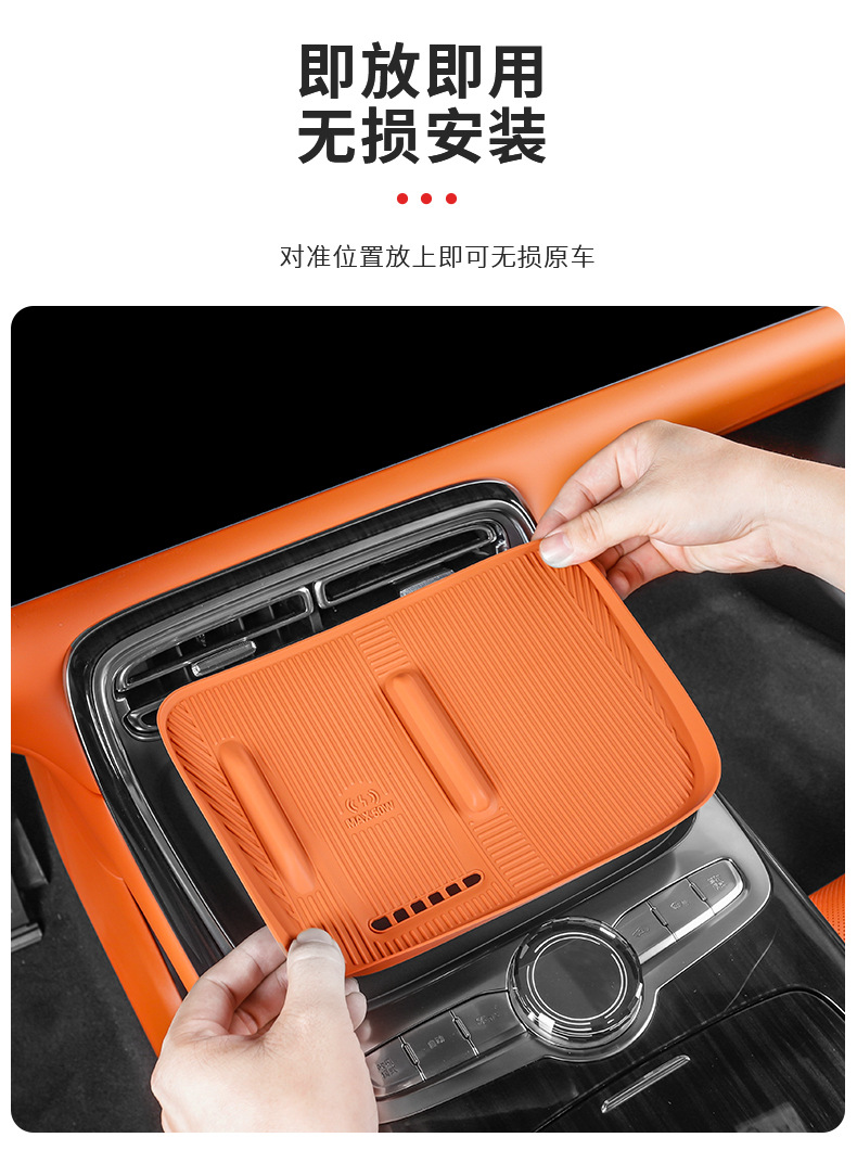 For Galaxy M9 Wireless Charging Water Cup Mat Holder Silicone Non-Slip Protection Car Interior Decoration Supplies Modified Accessory