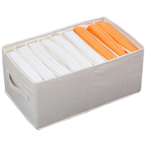 Closet Pants Organizer with Divided Thick Sweater Storage Box, Home Drawer-style Clothes and Apparel Separation and Organization Gadget