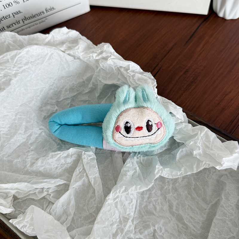 可爱拉布布掰掰夹糖果色洗脸侧边刘海边夹少女心BB夹网红发夹大号|undefined