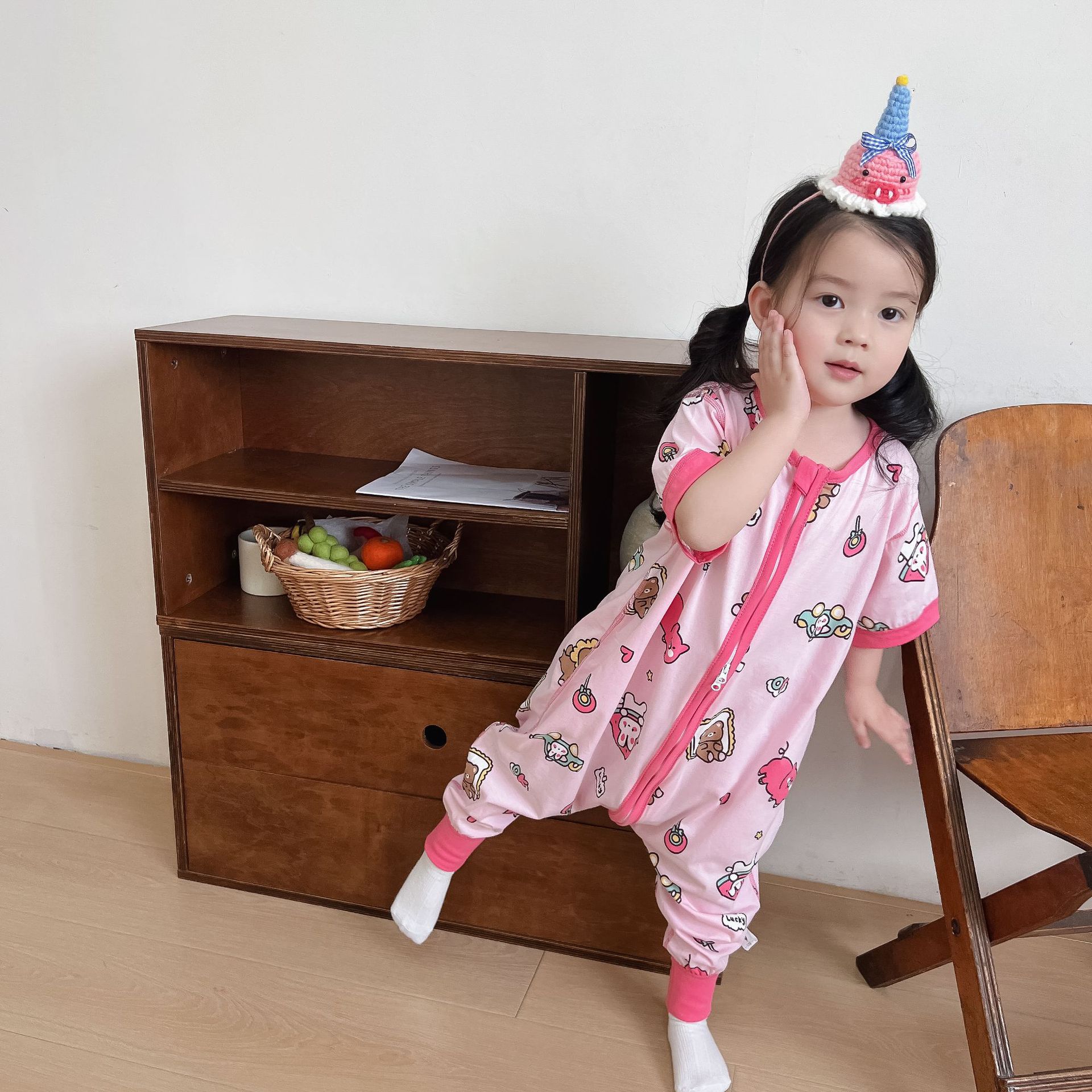 핑크 토끼 (원활한 반팔 침낭)