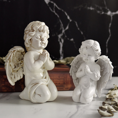 Nordic creative angel girl sculpture decoration home living room bookcase decoration crafts resin statue decoration