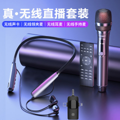 音カードのイヤホンの一体の無線のマイクは専用のネットの赤い歌のbluetoothの伴奏の屋外の騒音のマイクを生放送します。