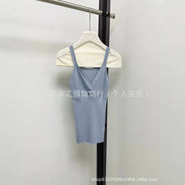 新品 深圳南油货~MM家高版 26春夏圆领撞色单排扣学院风针织长袖