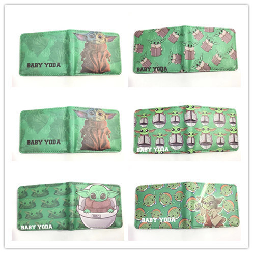 Star Wars Star Wars Yoda Yoda master coin purse student men and women short PU leather wallet card holder