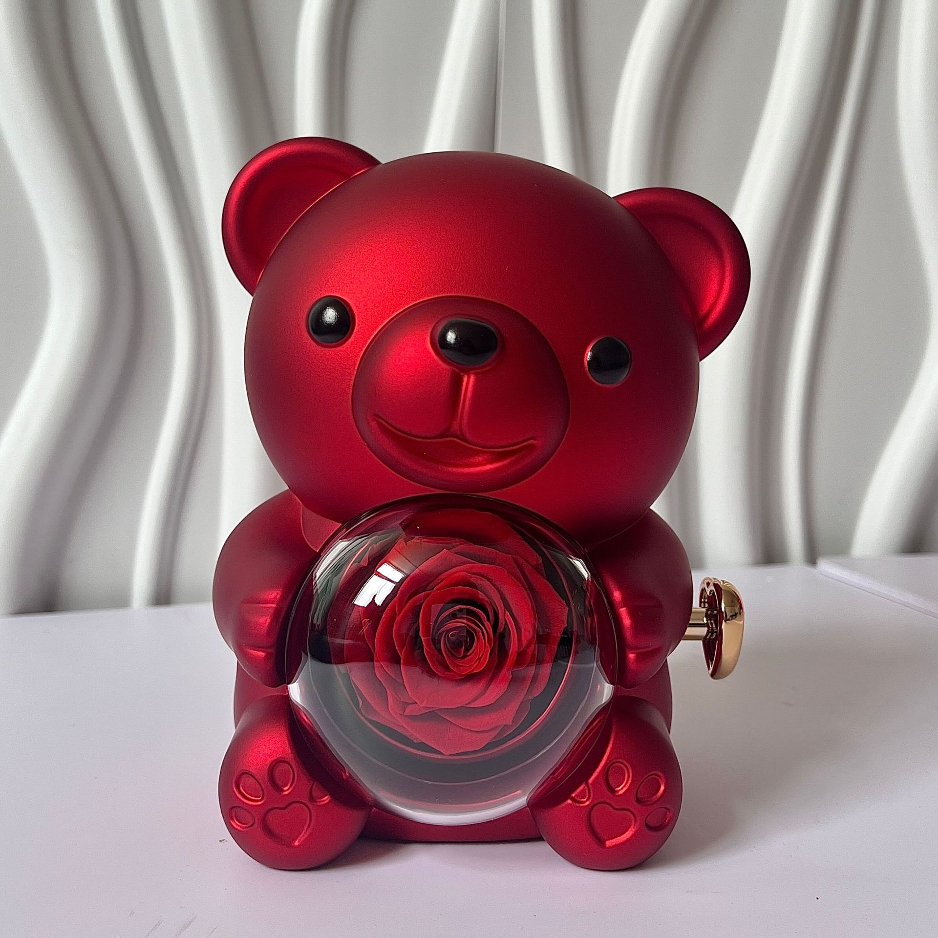 Embrace oso eterno flores rosas regalos de cumpleaños eternos flores cubiertas de vidrio regalos del día de la madre Amazon transfronterizo
