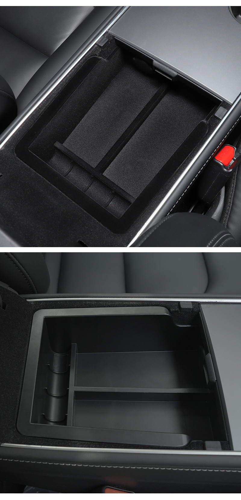Suitable for the New Version of Tesla Model 3/Y Central Control Storage Box, Armrest Box, Storage Box, Car Accessories