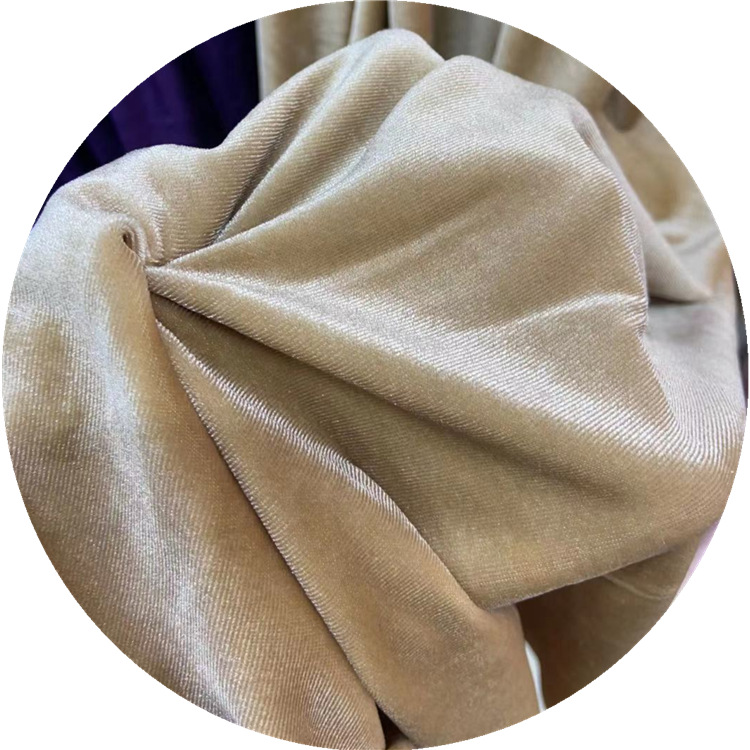 Tela de ropa de terciopelo dorado de terciopelo coreano tela de traje de camisa de vestir de terciopelo no invertido de terciopelo liso