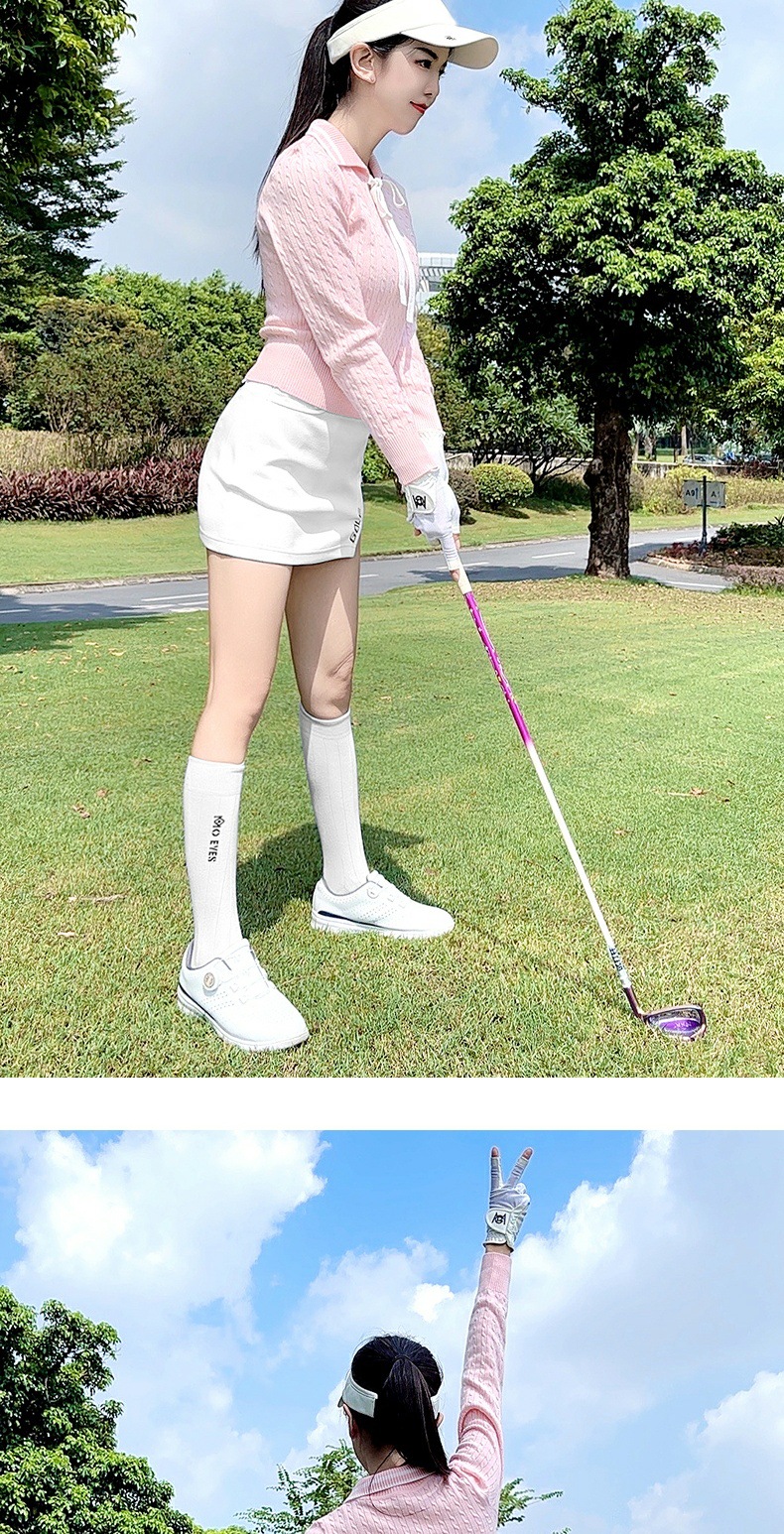 Áo len golf nữ mềm ấm ôm hông, tay dài cổ lọ, họa tiết bướm streamer — YF767 [Dụng cụ truyền phát bướm/Ấm áp/Kẻ sọc mềm] Áo len màu hồng Sakura chi tiết 10