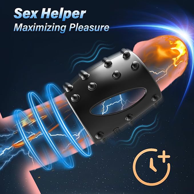 Vibrating Silicone Lock-On Ring, Desensitizing Trainer, Dual-Color Set — detail image 3