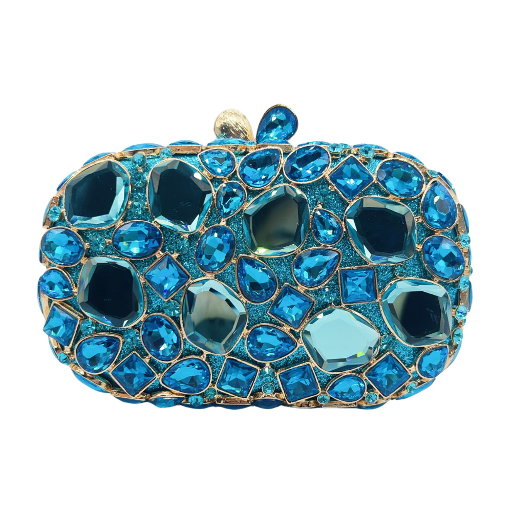 Bolsa de embrague de piedra de cristal transfronterizo bolsas de cena de diamantes bolsas de vestido de fiesta bolsas de mano de mujer