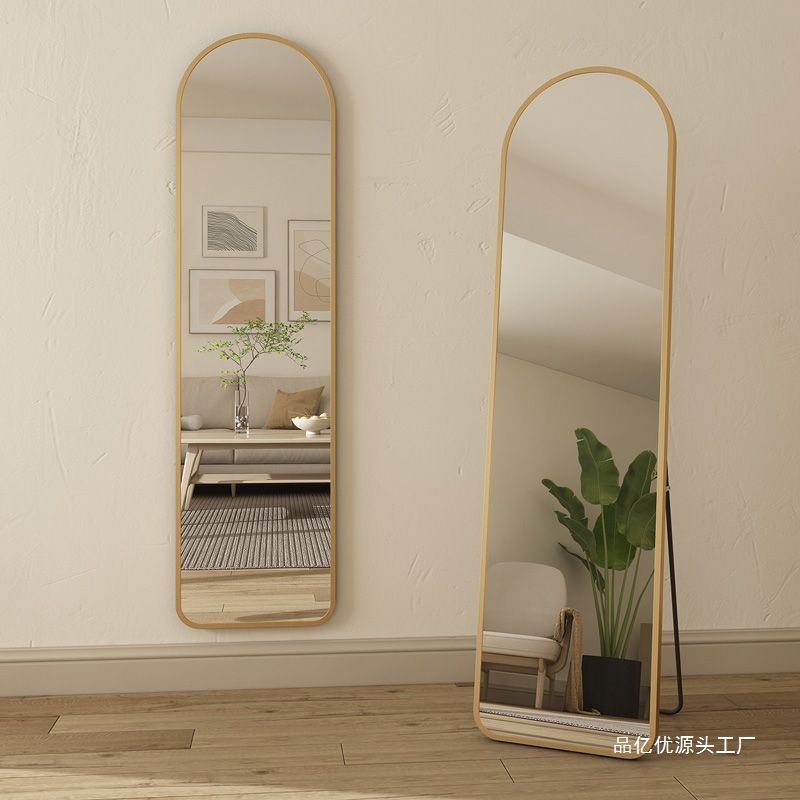 Red de Internet Espejo de cuerpo entero Dormitorio Hogar en la pared Espejo de tocador para niñas Espejo de piso Espejo de pared tridimensional para el hogar