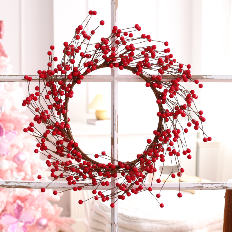 Estación independiente explosión guirlanda de Navidad decoración mini guirlanda de caña puerta colgante decoración DIY colgante pequeño