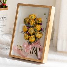 相框中空放干花的礼物立体大号保存玫瑰装花玻璃架速卖通跨境