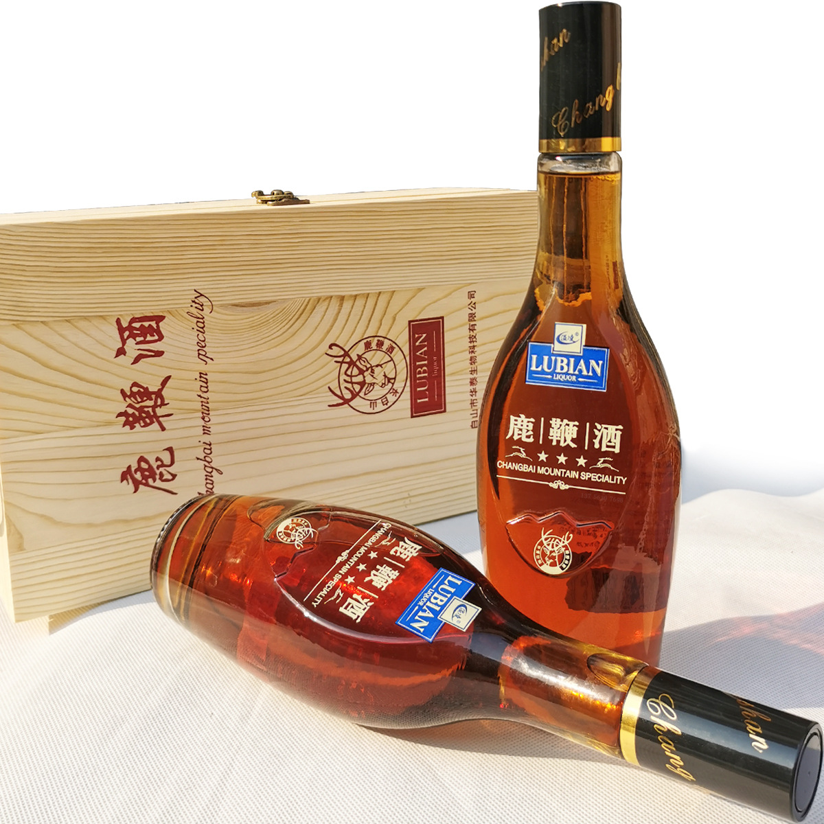 SKU-01-华泰42°鹿鞭酒600ml_2瓶（实木