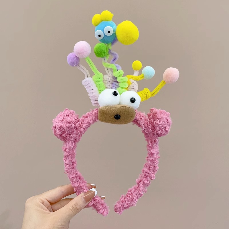 Ciervo blanco mismo estilo oso cara lavado banda de pelo máscara facial especial diadema antideslizante presión banda de pelo todo partido horquilla tocado